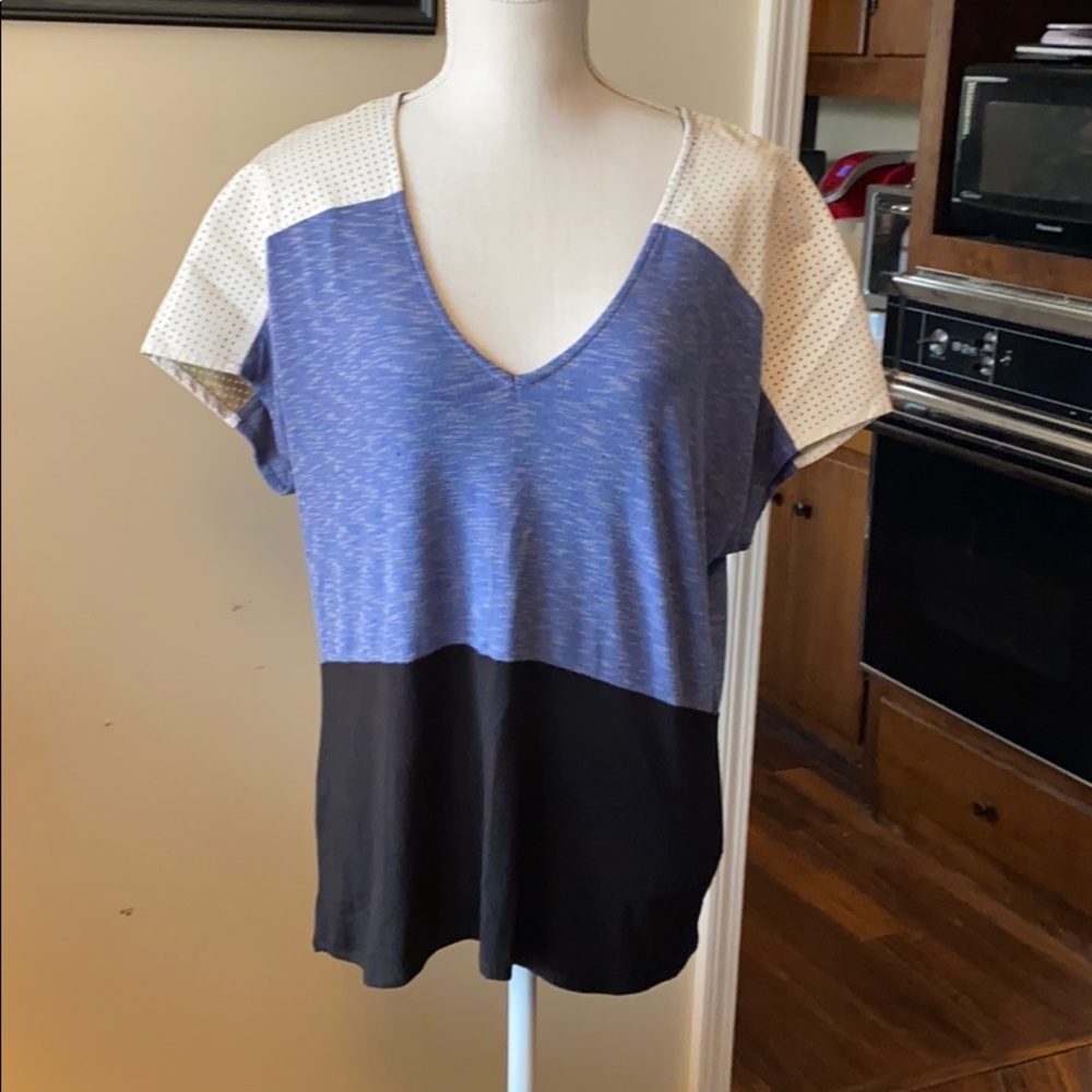 Astars short sleeve Top, Blue, Black & White